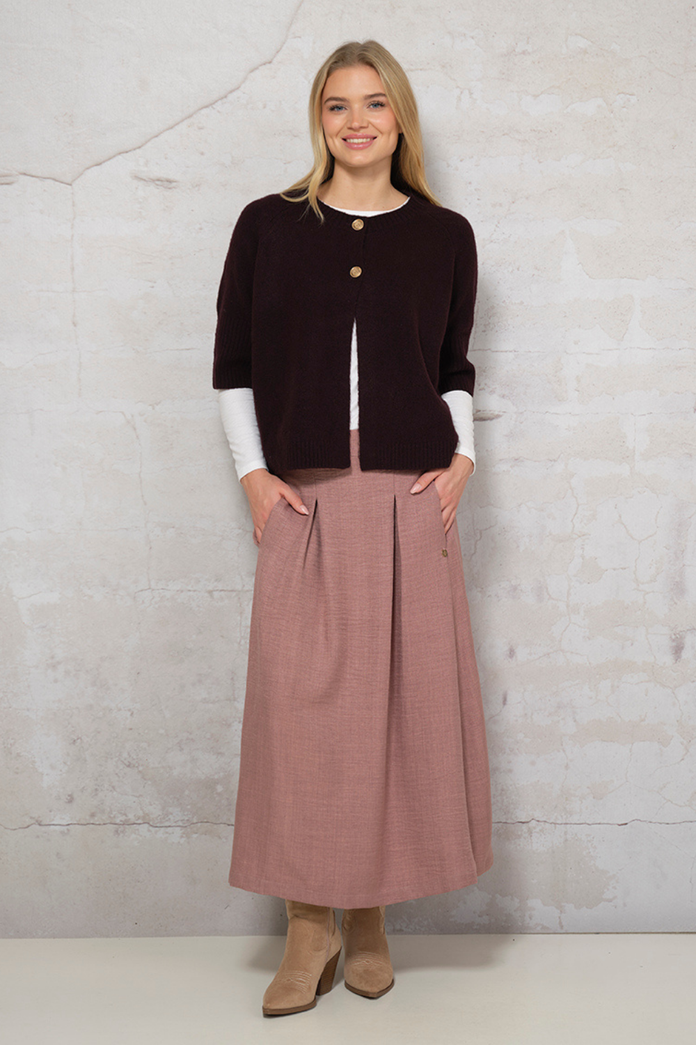 Prepair Naomi Knit Cardigan Cardigan Bordeaux