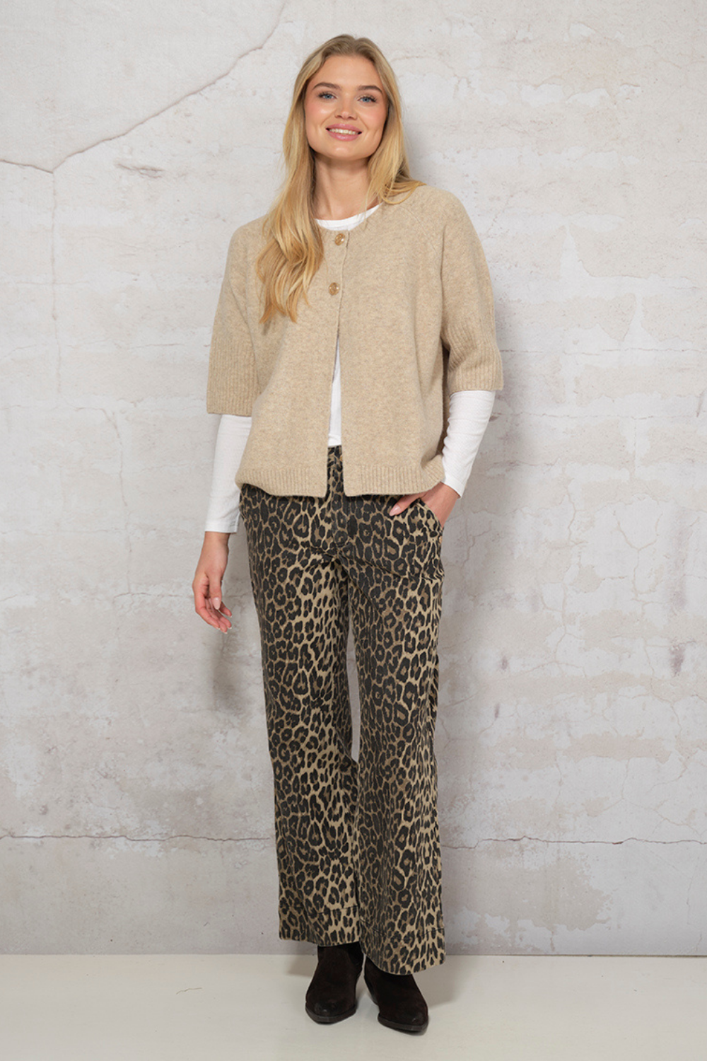 Prepair Naomi Knit Cardigan Cardigan Sand