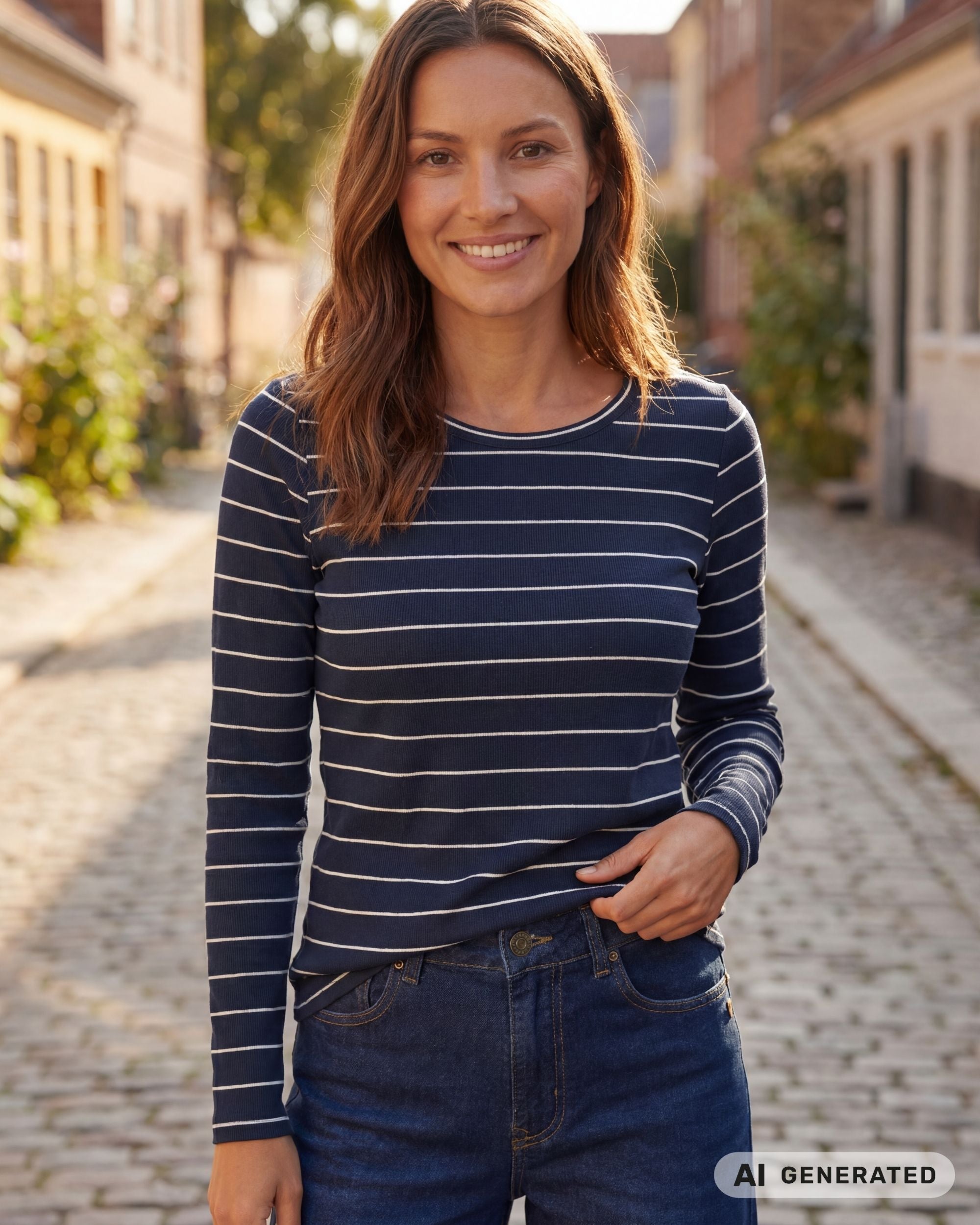 Prepair Beatrice T-Shirt T-shirt Navy White