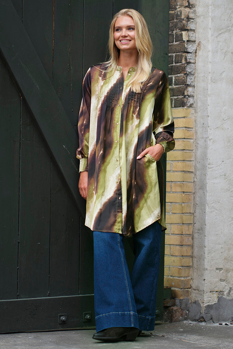 Prepair Carrie Dress Dress Brown Green Print