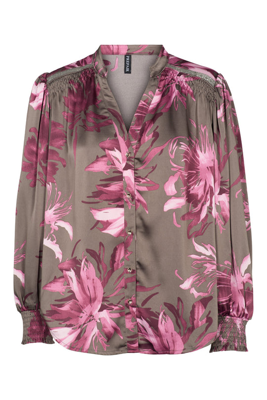 Charlotte Blouse / 2856 - Green Brown