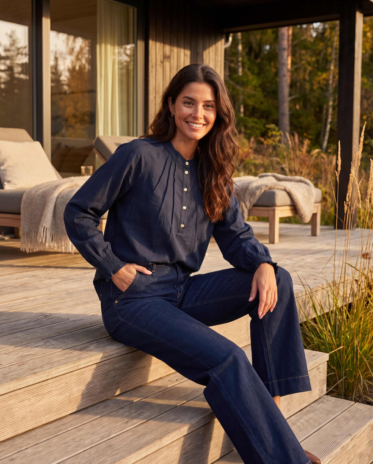 Prepair Gabriella Blouse Blouse Navy - ai