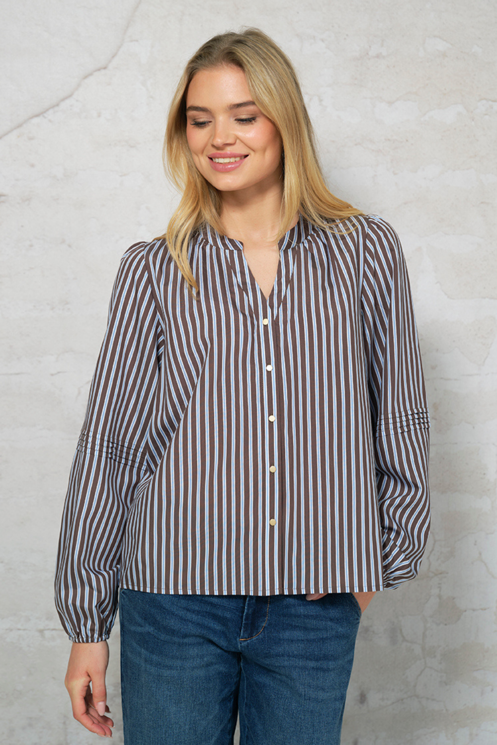 Prepair Harriet Blouse Blouse Blue Brown