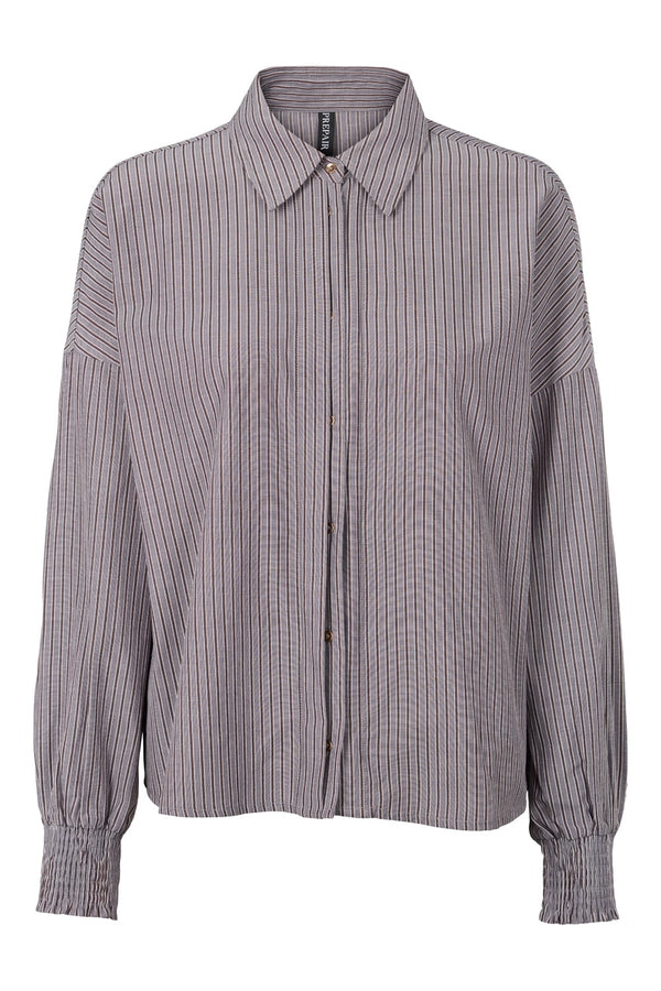 Prepair Lili Blouse Blouse Grey Brown