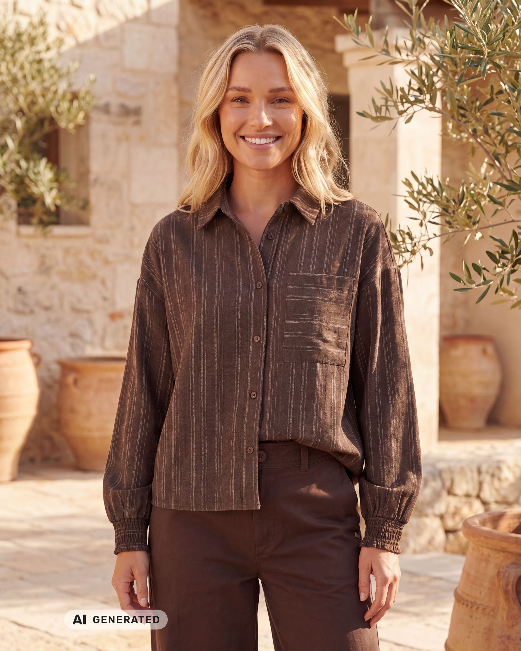 Prepair Lizette Shirt Blouse Brown