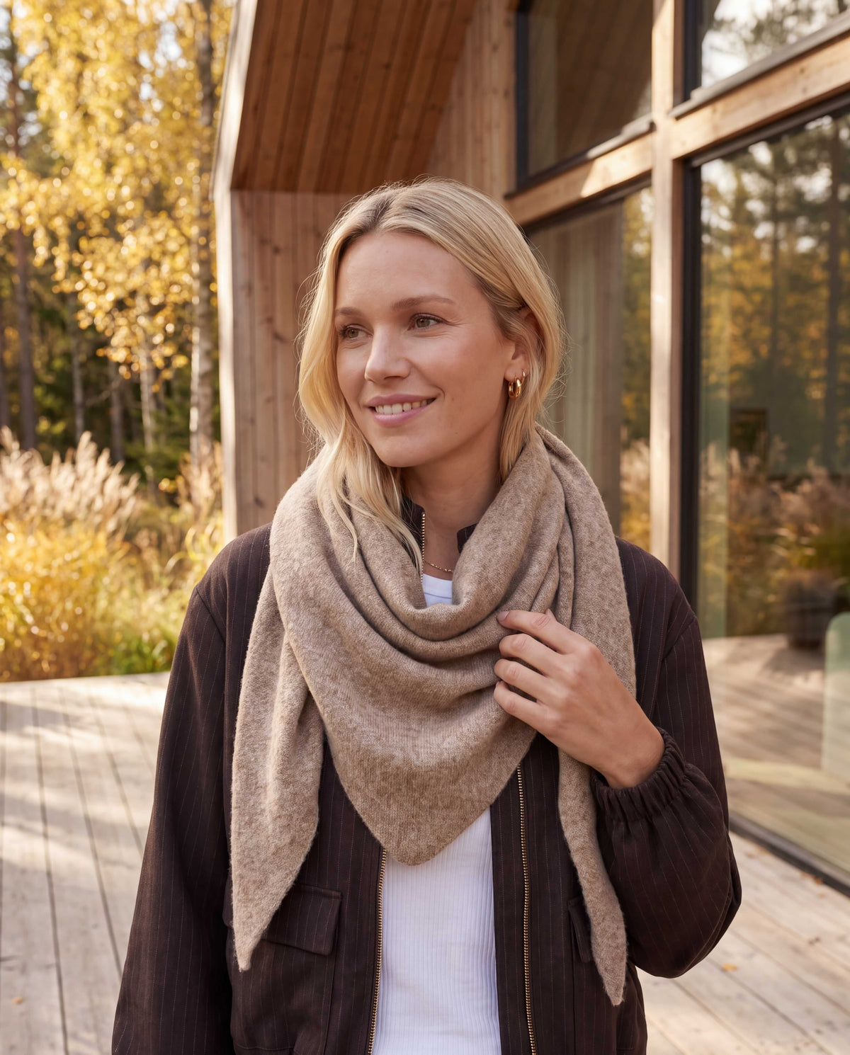 Prepair Mona Knit Scarf Scarf Sand -ai