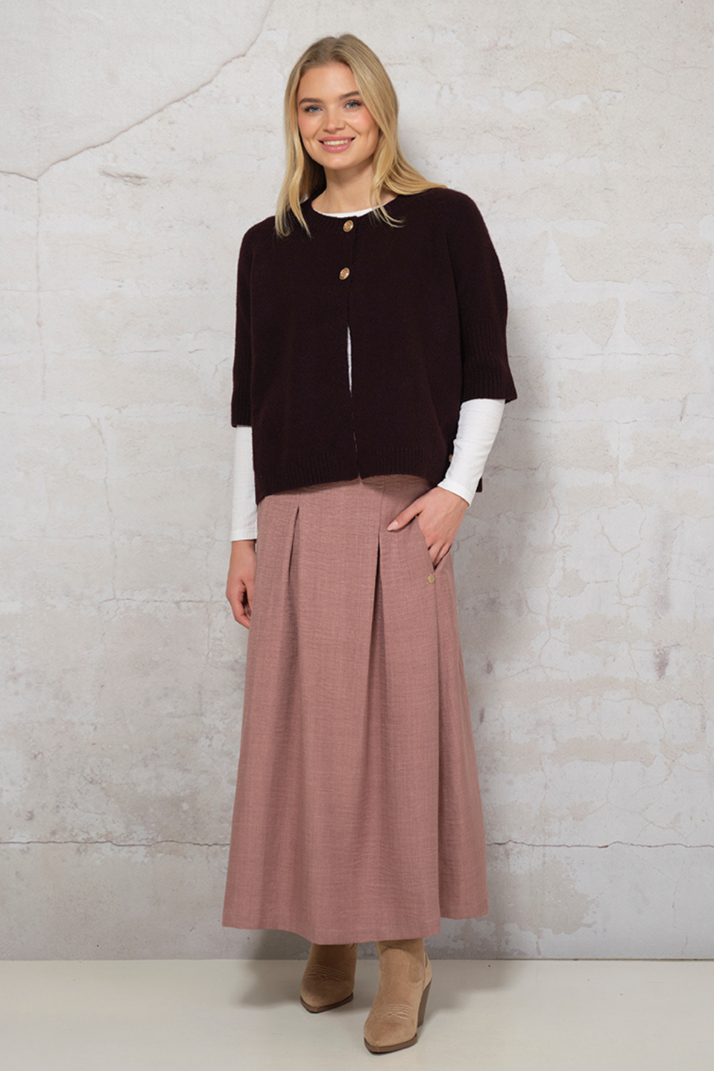 Prepair Naomi Knit Cardigan Cardigan Bordeaux