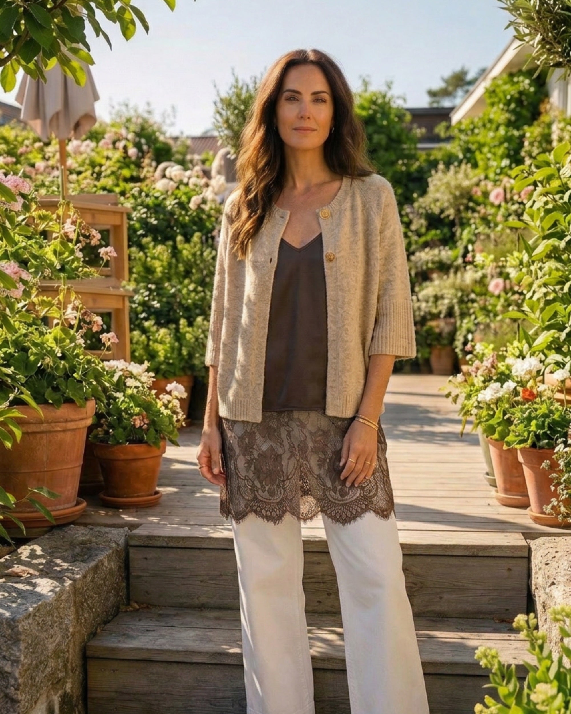 Prepair Naomi Knit Cardigan Cardigan Sand