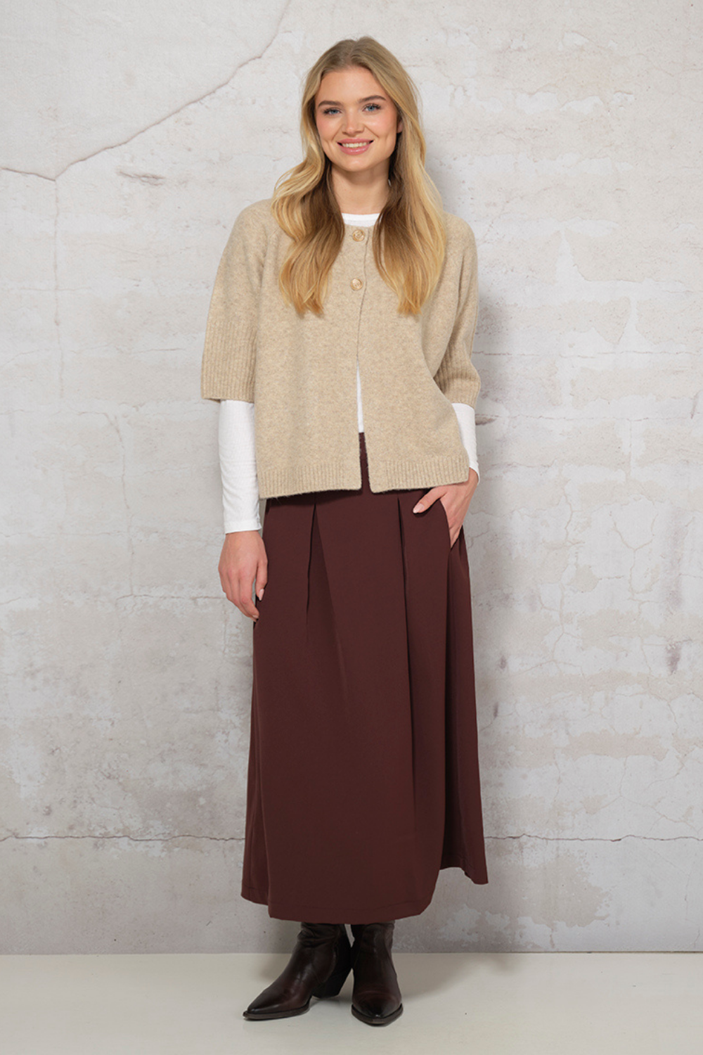 Prepair Naomi Knit Cardigan Cardigan Sand