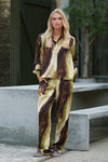Prepair Sharon Pants Pants Brown Green Print