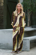 Prepair Sharon Pants Pants Brown Green Print