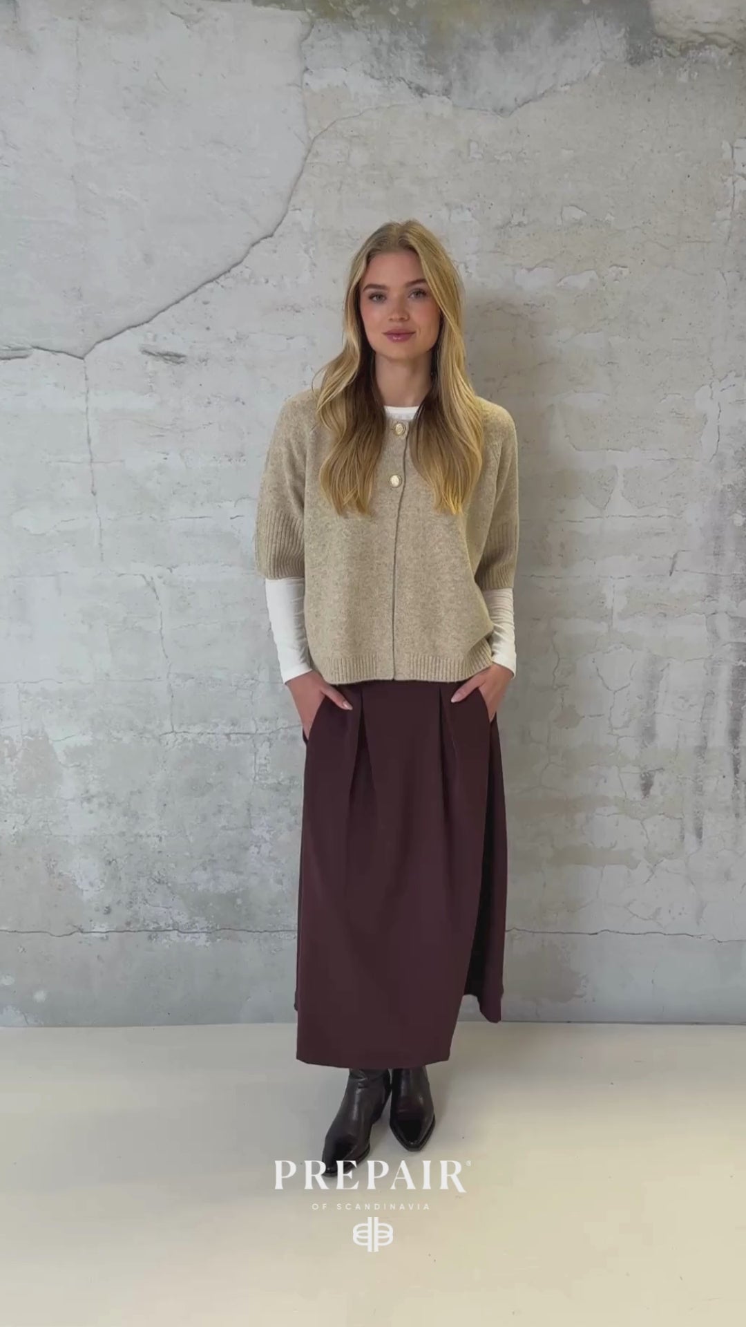 Prepair Naomi Knit Cardigan Cardigan Sand